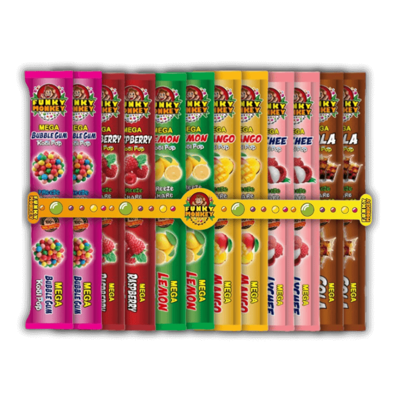 Funky Monkey Mega Kool Pops Box (12 pcs)